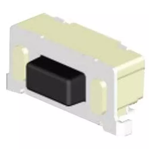 Diptronics Tactile Switch Non-Illuminated Solder Pin Termination 50 mA Rectangular Actuator 12 V DC, 1188E-1W2-V-T/R