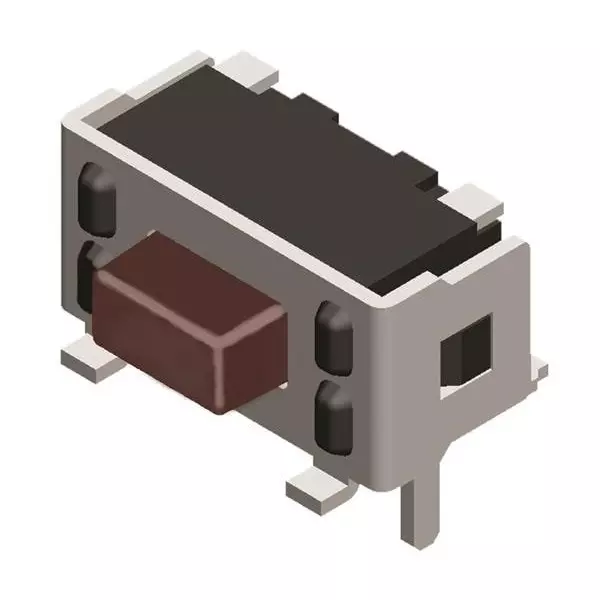 Diptronics Tactile Switch Non-Illuminated Solder Pin Termination 50 mA Rectangular Actuator 12 V DC, TAC-32N-V-T/R