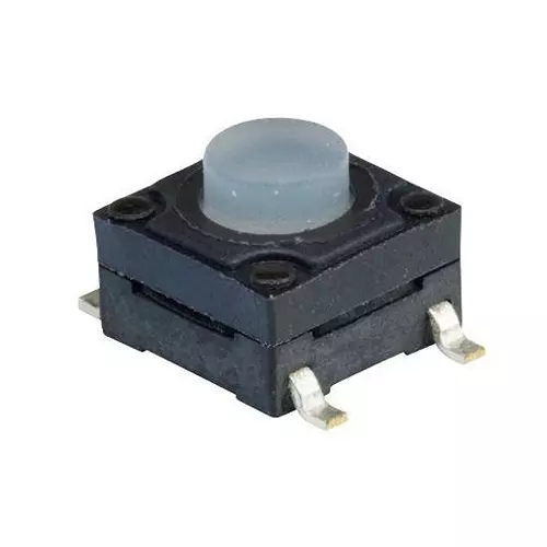 Same Sky Tactile Switch Non-Illuminated SMD/SMT Termination 50 mA Round Actuator 12 V DC, TS24-62-14-BL-250-SMT-TR-67
