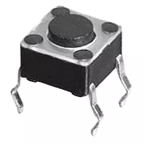 GRAYHILL Tactile Switch Non-Illuminated Gull Wing Lead Termination 50 mA Round Actuator 12 V DC, 95C06F4GWRT