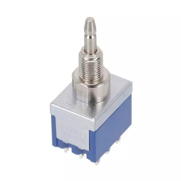 NIDEC COMPONENTS Sealed Standard Switch Solder Lug Termination 3 & 4 & 6 Amp Plunger, Round Actuator 30 V DC, 8N3021-Z