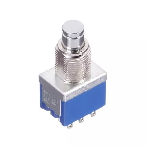 NIDEC COMPONENTS Sealed Standard Switch Solder Lug Termination 3 & 4 & 6 Amp Plunger, Round Actuator 30 V DC, 8Y3021-Z