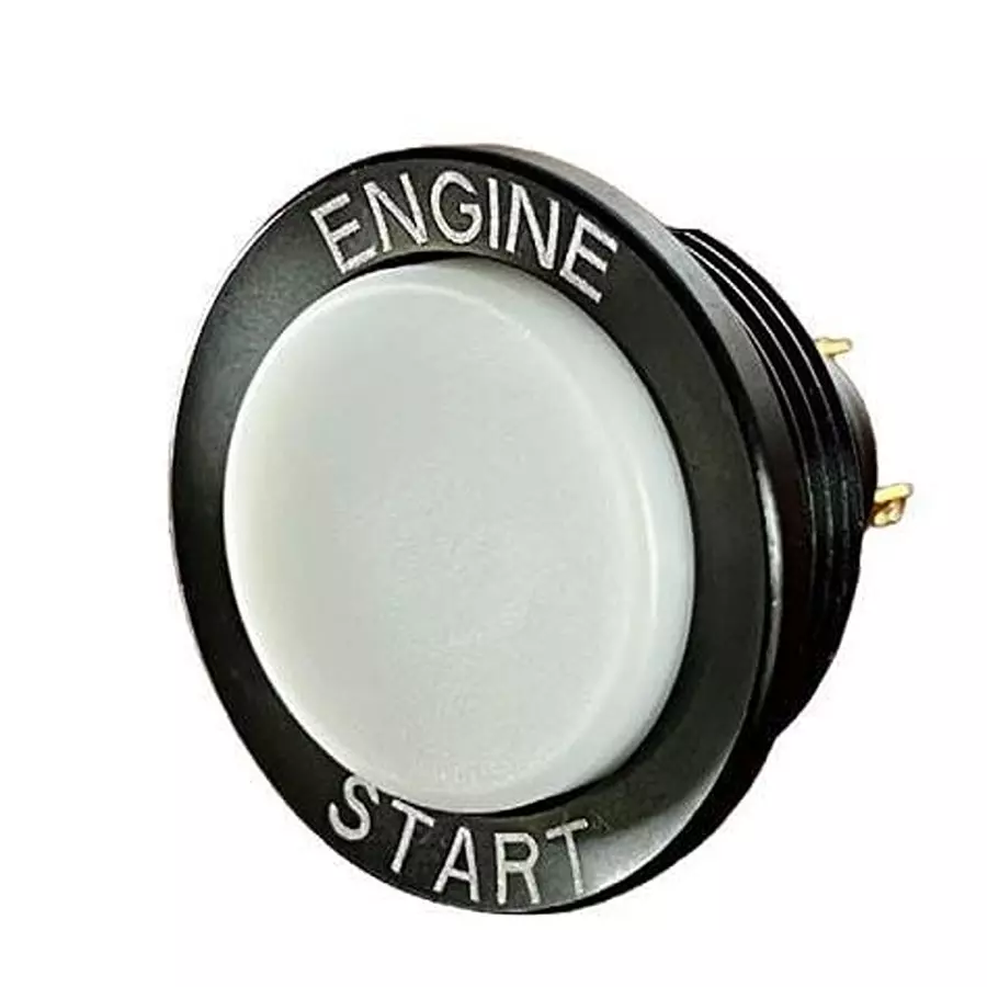 Otto Momentary Action Standard Switch Illuminated Snap In Termination 5 Amp Round Actuator 28 V DC, LP30M-B2X122W