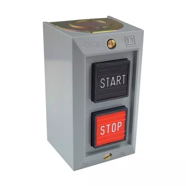 SQUARE D Double Button Power Switch Non-Illuminated Screw Termination 5 Amp Square Actuator, 9001BG201