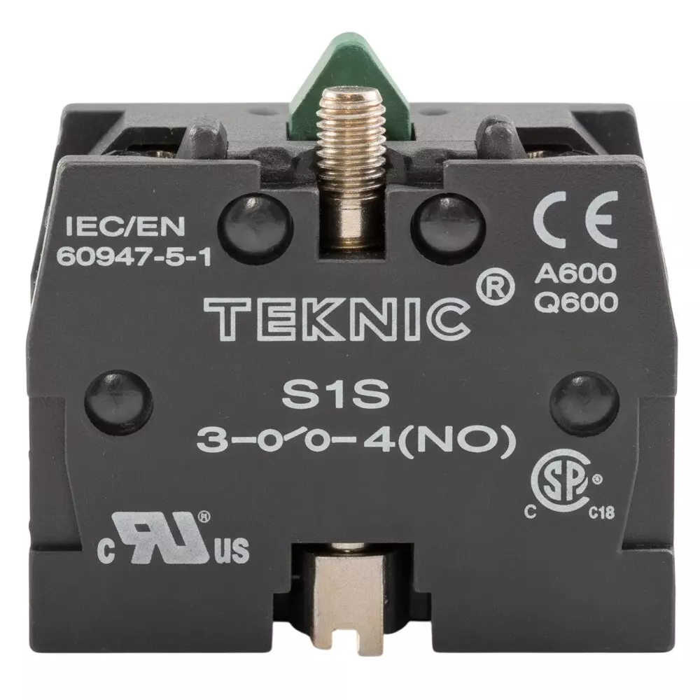 Teknic Contact Element Normally Open (NO) Silver Contact 22.5 mm Hole Diameter Panel Mounting, S1S