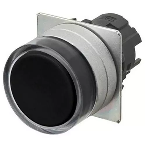 Omron Pushbutton Switch Momentary Round (Full Guard Type) Black, A22NZ-MGM-NBA