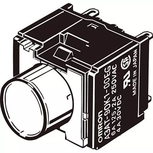 Omron Small Pushbutton Switch Solder Terminal, A3AT-90B1-00L