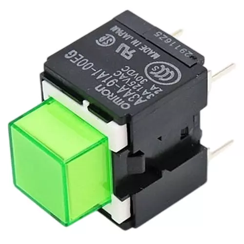 Omron Small Pushbutton Switch Pcb Terminal, A3AA-91A1-00EG