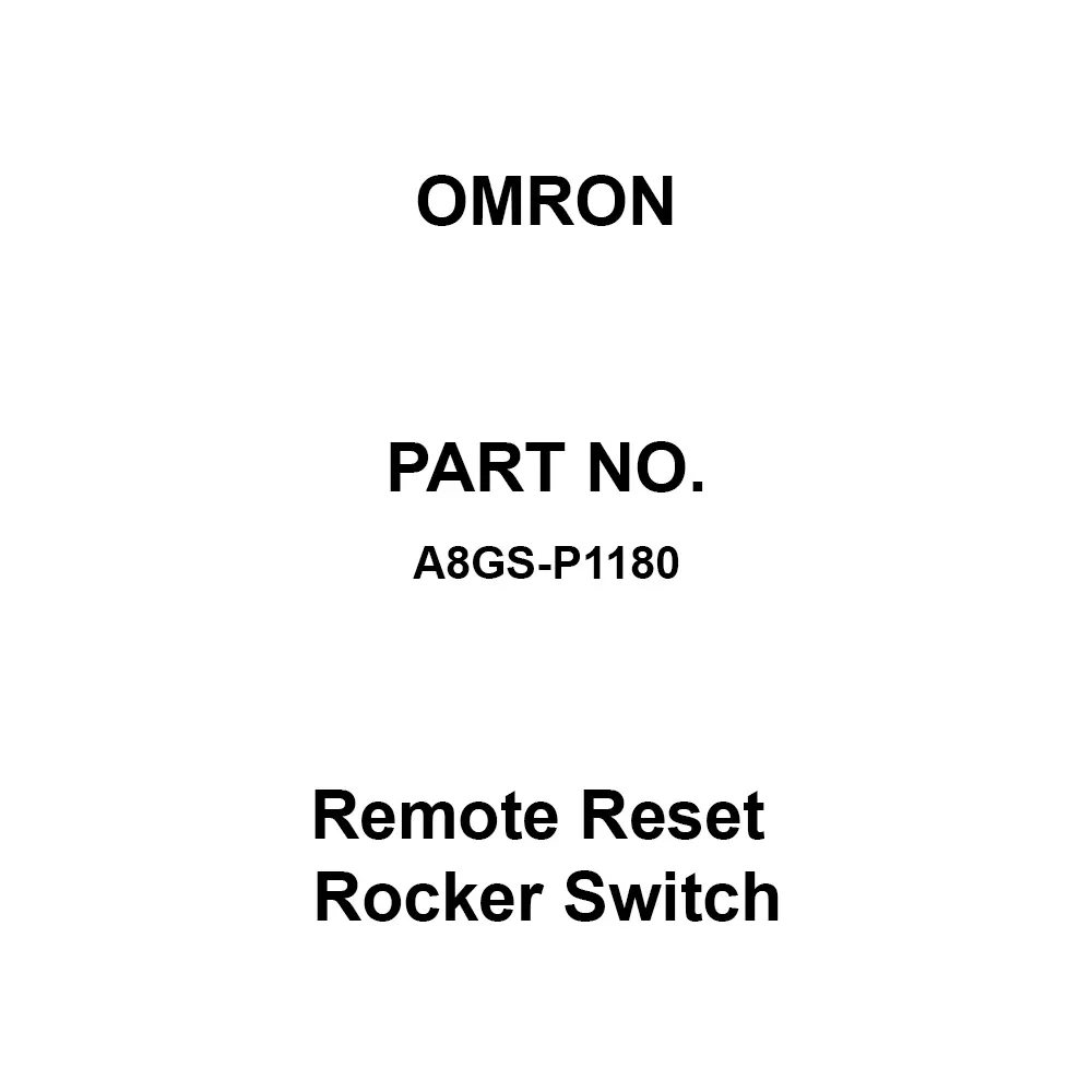 Omron Remote Reset Rocker Switch 100 mΩ or More with DC 500 V, A8GS-P1180