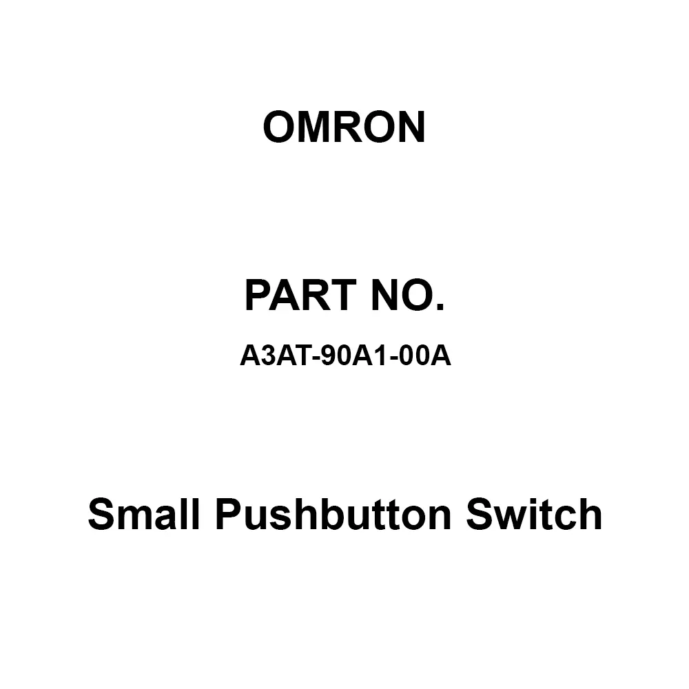 Omron Small Pushbutton Switch 100 mΩ or More with DC 500 V, A3AT-90A1-00A