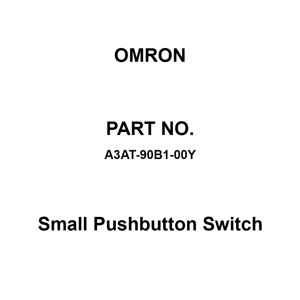 Omron Small Pushbutton Switch 100 mΩ or More with DC 500 V, A3AT-90B1-00Y