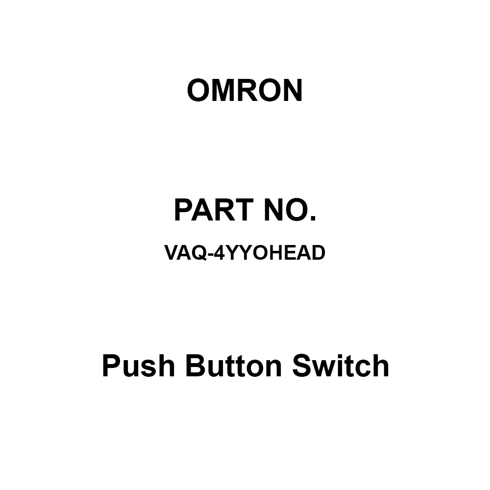 Omron Push Button Switch Non-Illuminated Type, VAQ-4YYOHEAD