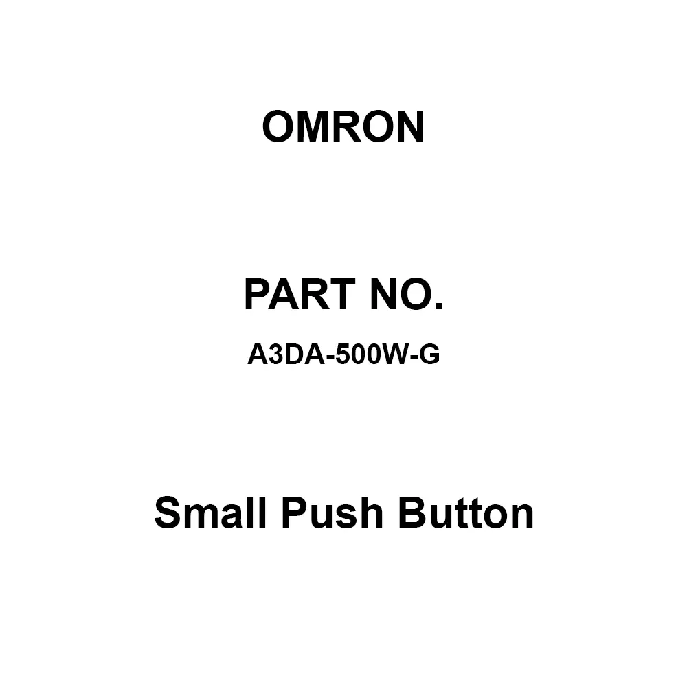 Omron Small Push Button Square Button, A3DA-500W-G