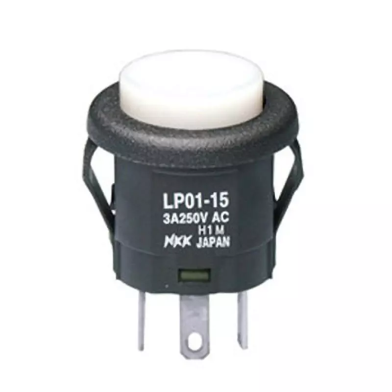 NKK SWITCHES Round Illuminated Push Button Switch Solder Terminal, LP01-15CH1CKSS1NM