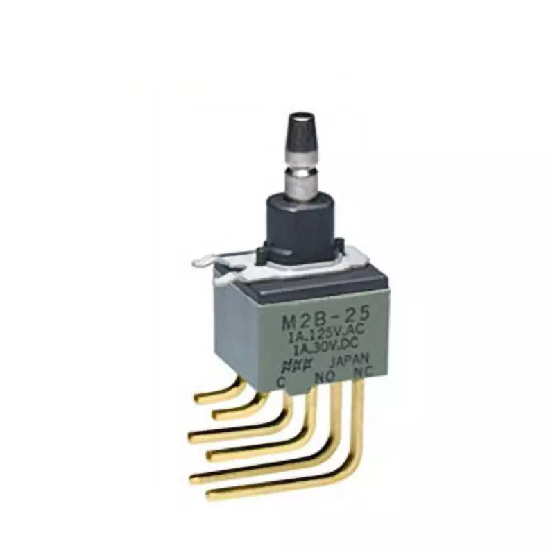 NKK SWITCHES M2 Push Button Switch Printed Circuit Board Vertical 2-Pole Double Throw, M2B-25ABV4