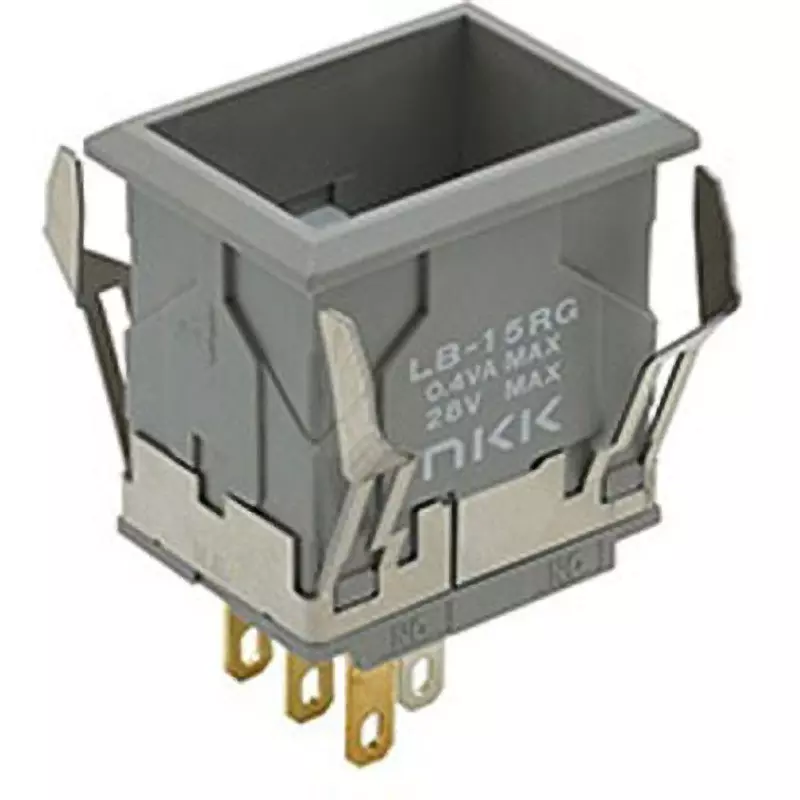 NKK SWITCHES Illuminated Push Button Switch Solder Terminal Single Pole Double Throw LB-15RGG4