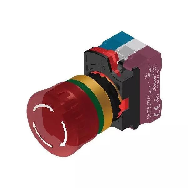 MULTICOMP PRO E-Stop Sw 3PST-NC Configuration IP30, IP66 IP Rating Quick Connect Terminals, MP-AP2E-LVE204Q4R