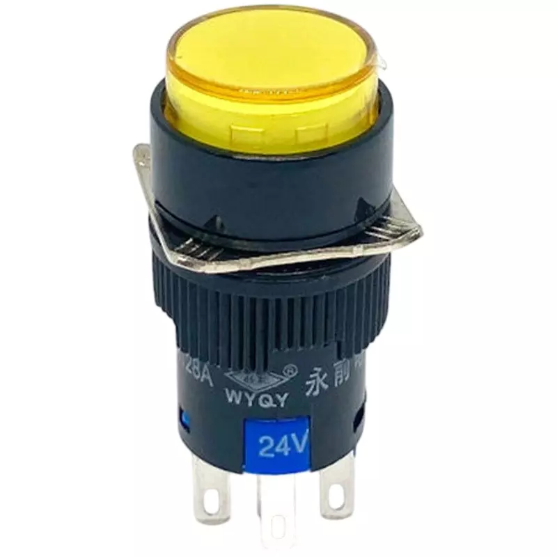 Kyoritsu Electronics Illuminated Push Switch Solder Terminals, LA128AY-11DZ-24V-Y
