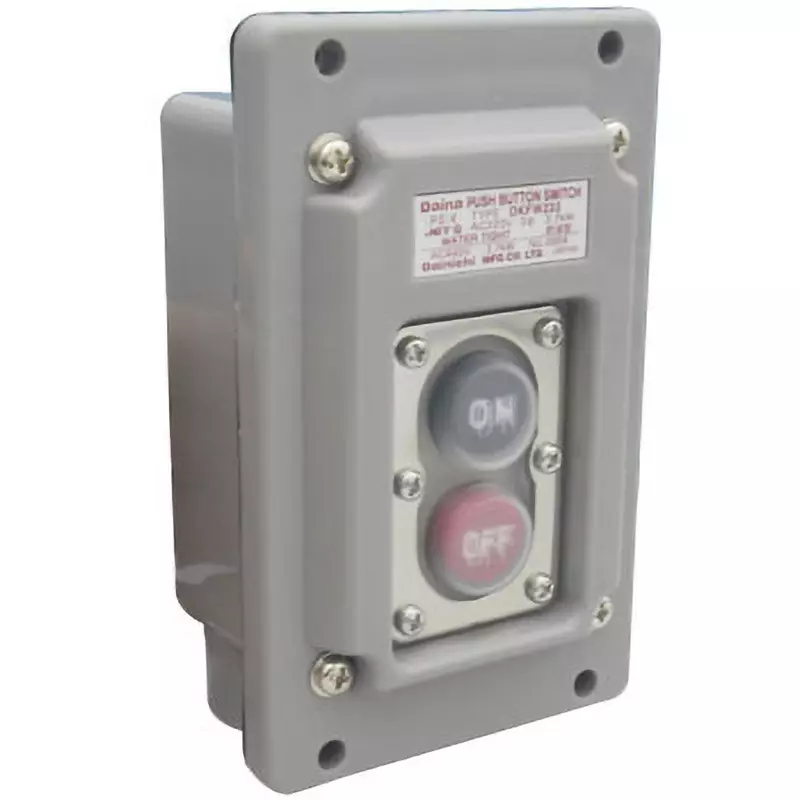 Dainichi Push Button Switch Three-phase 220 VAC / 3.7, 440 VAC / 3.7 20 Amp Current, DKFW233