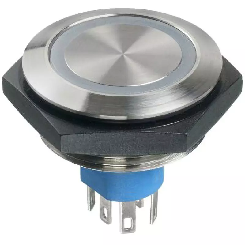 APEM Push Button Switch 30 V DC Rated Voltage 1 Pole On/Off Switch, AV50022000024BK