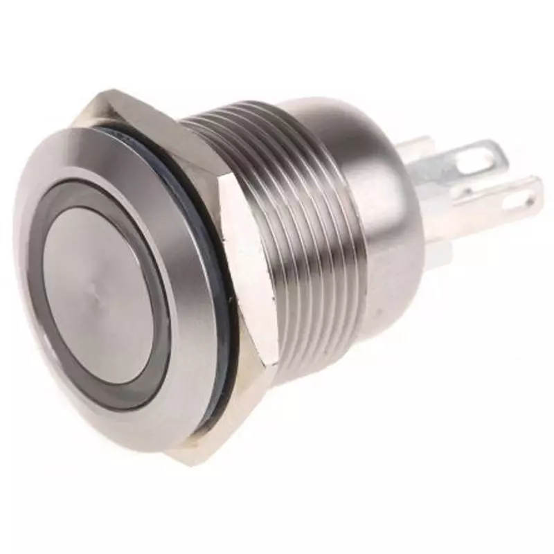 BULGIN LIMITED Pushbutton Switch SPST Contact Configuration, MPI002/28/WH