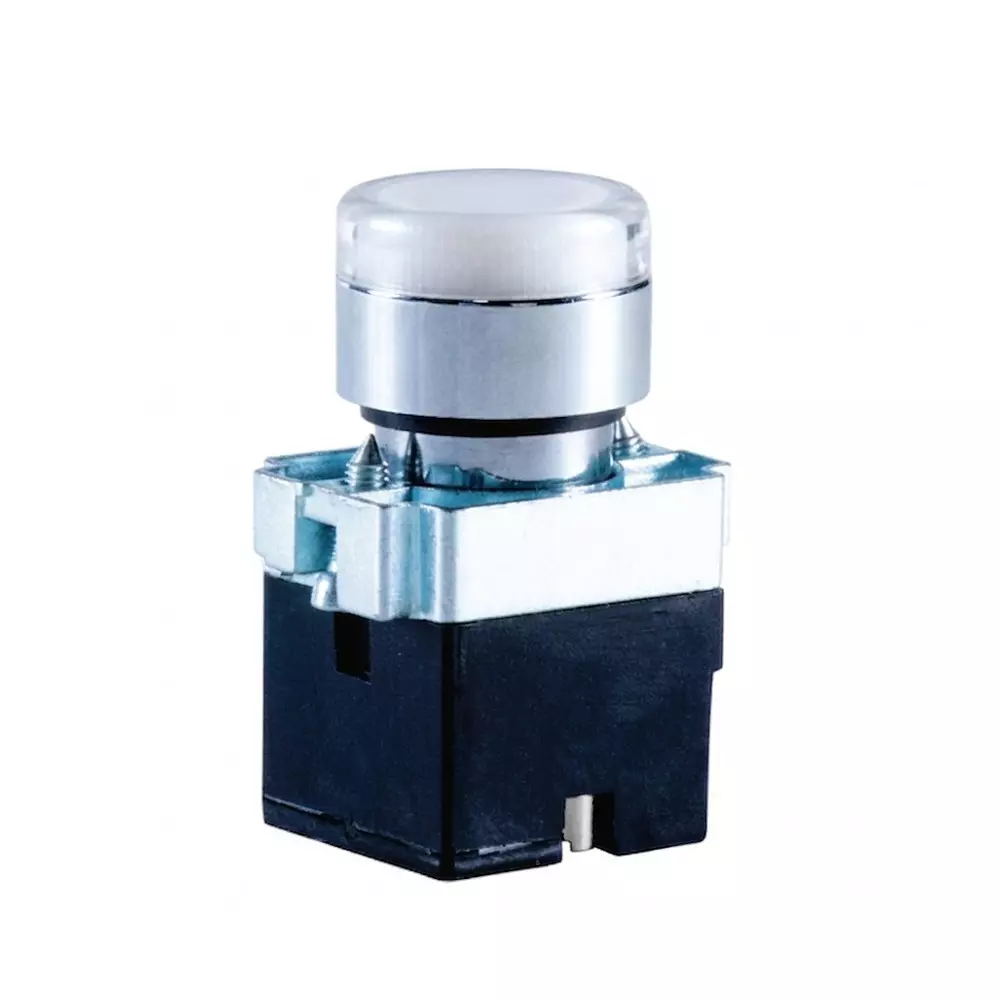 BCH BML Metal Series LED Luminous Actuator White Color 60 VAC, BML22LAY4W