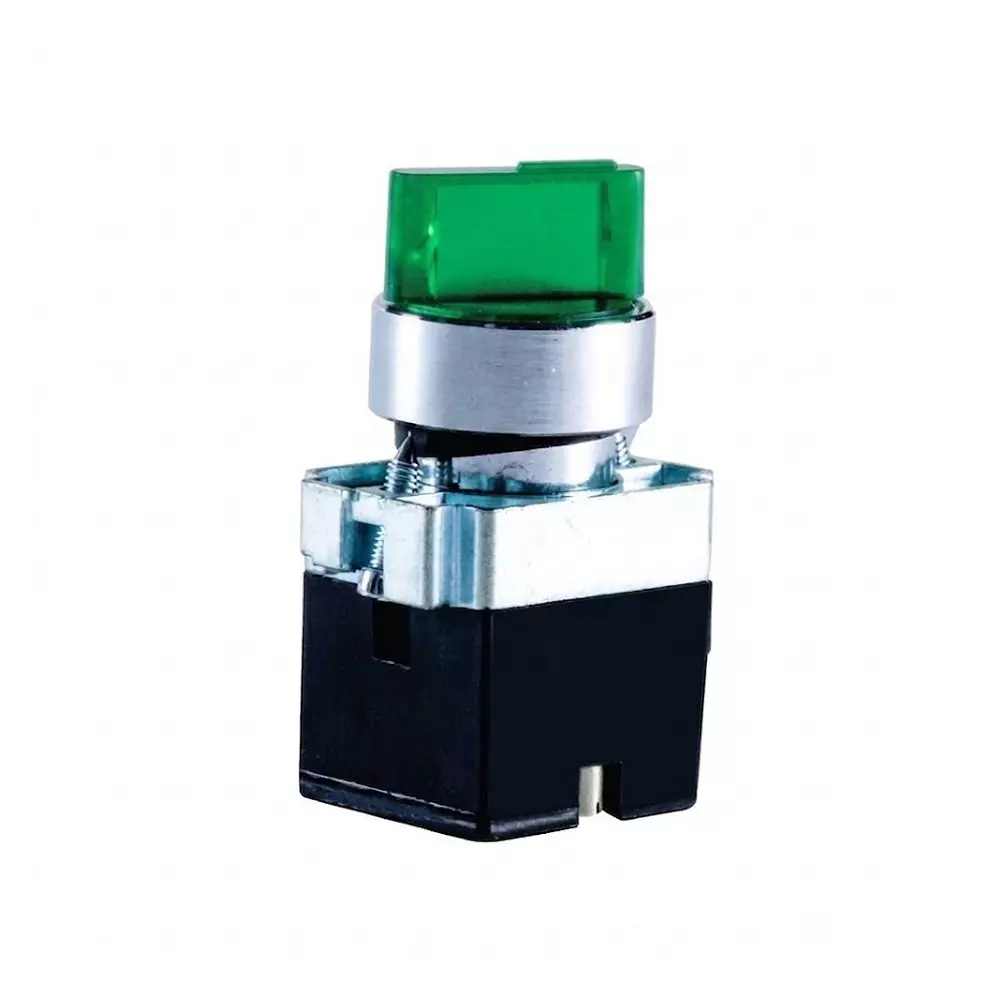 BCH BML Metal Series LED Luminous Selector Actuator Green Color 2 Position 110 VDC, BML22LSM2E1G