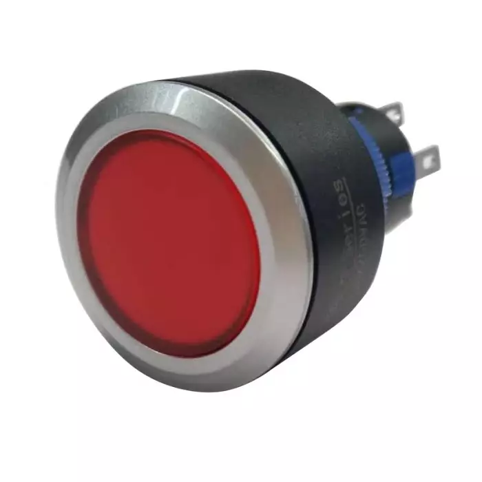 RS PRO Illuminated Push Button Switch Panel Mount 22.2 mm SPDT Red LED 250 V AC, 1758224