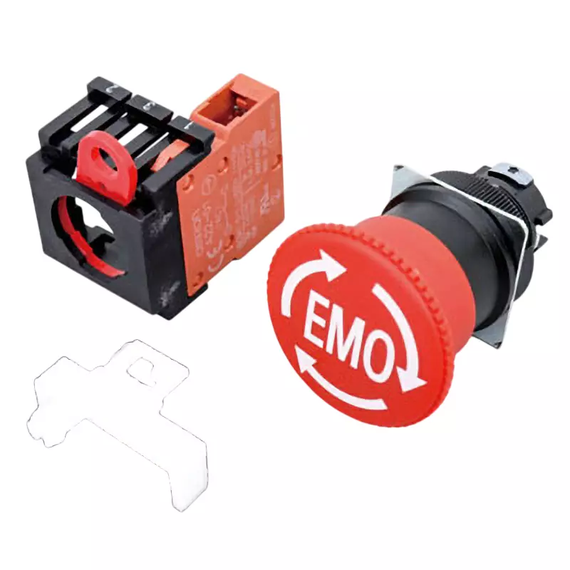 Omron Pushbutton Switch Φ22 mm / Φ25 mm LED Illumination for Emergency Stop, A22E-M-01-EMO