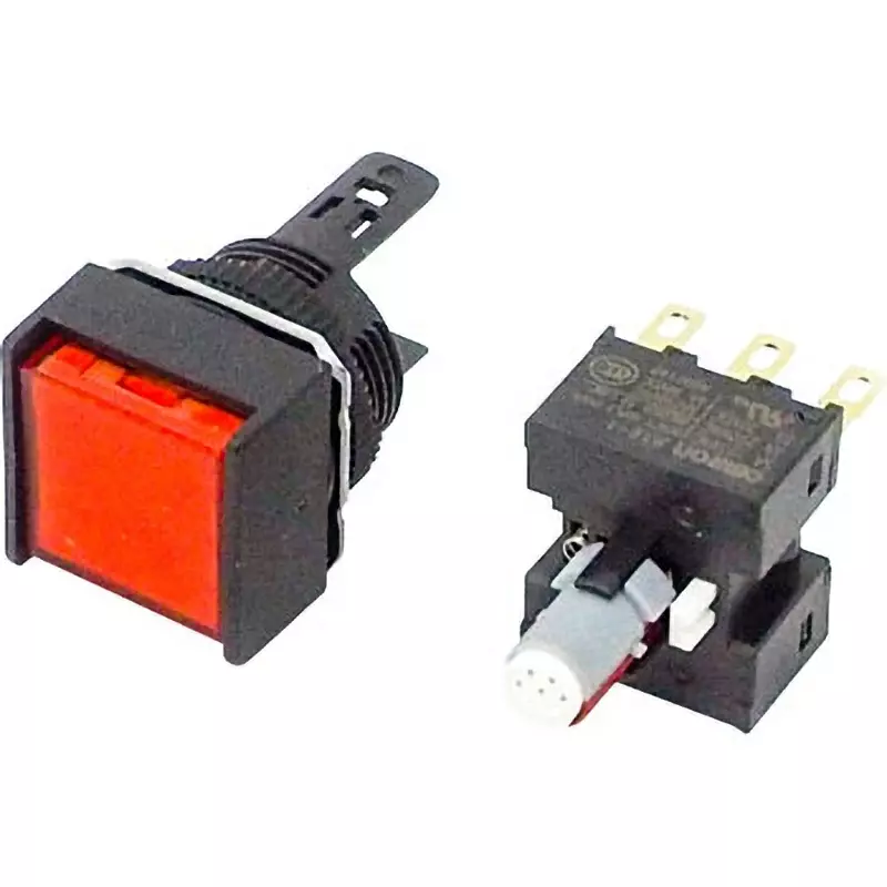 Omron Momentary Pushbutton Switch Φ16 mm Mounting Hole Diameter, A165L-ARM
