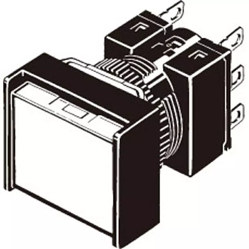 Omron Momentary Type Pushbutton Switch LED Illumination 2C Contact Φ16 mm Mounting Hole Diameter, A165L-JAM-24D-2S