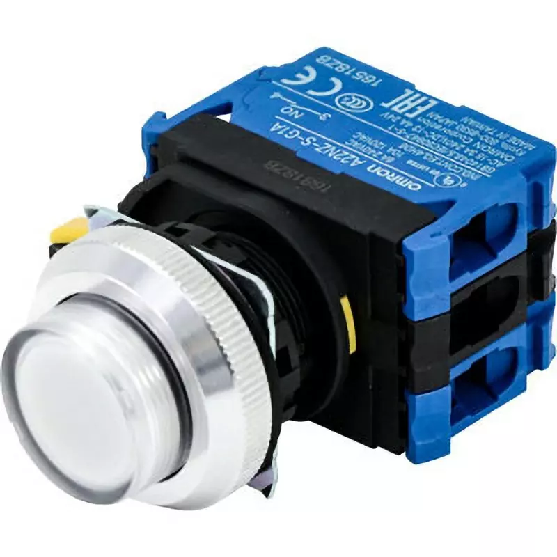 Omron Alternate Type Pushbutton Switch 2A Φ30 mm White, A30NL-MPA-TWA-G101-WC