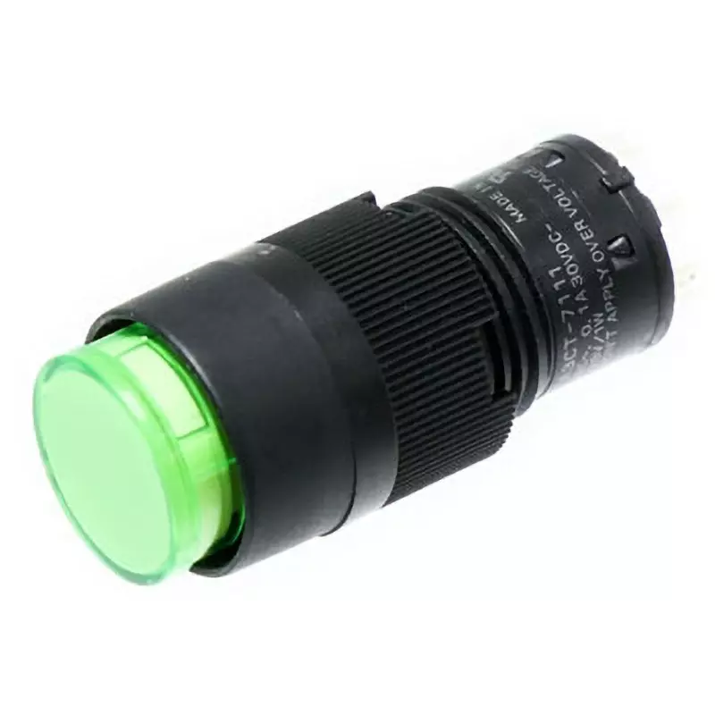 Omron Small Pushbutton Switch Φ12 mm Mounting Hole Diameter, A3CT-90E1-24EG