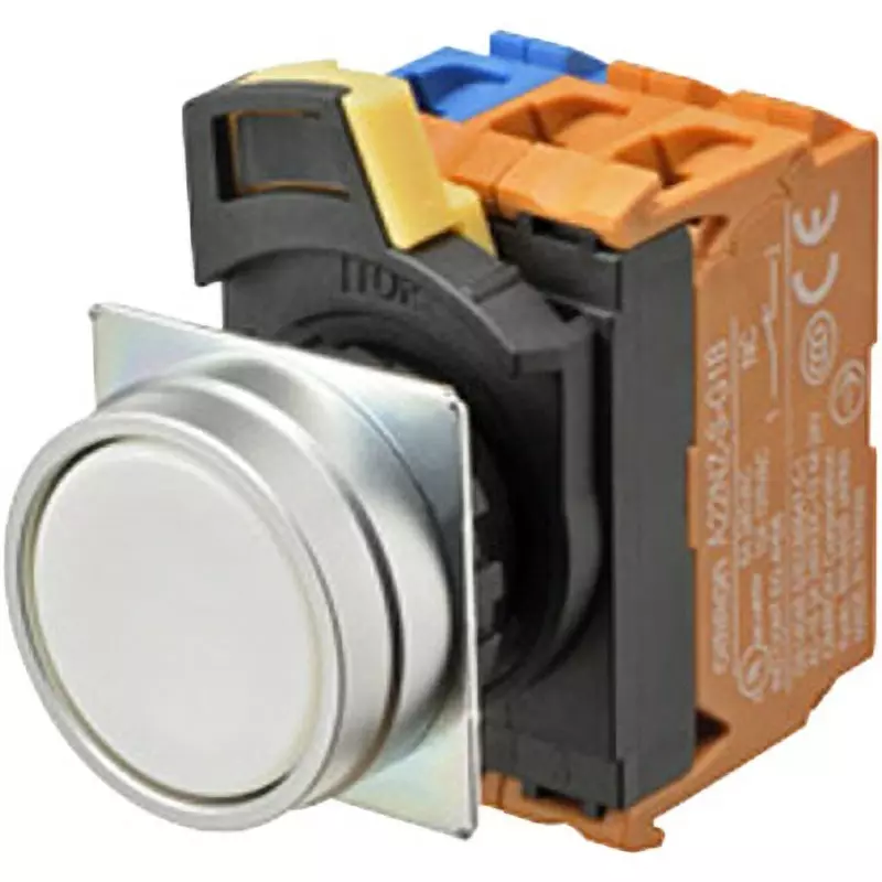 Omron Opacity Pushbutton Switch Φ22 mm Mounting Hole Diameter, A22NN-MNA-NGA-G202-NN