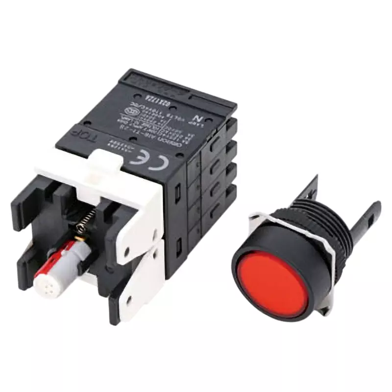 Omron Momentary Quick Connector Pushbutton Switch Φ16 mm Mounting Hole Diameter, A16L-TRM-T1-2S