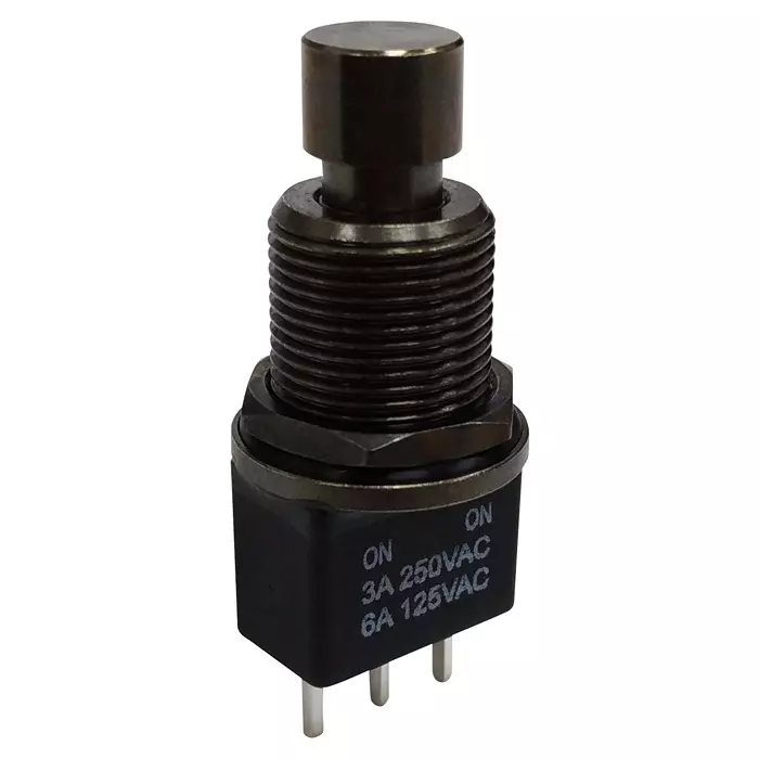 MULTICOMP PRO Standard Pushbutton Switches PB SWITCH, SPDT, 6A, 125VAC/28VDC, PANEL, MP-PB10-AAA2QE-4.