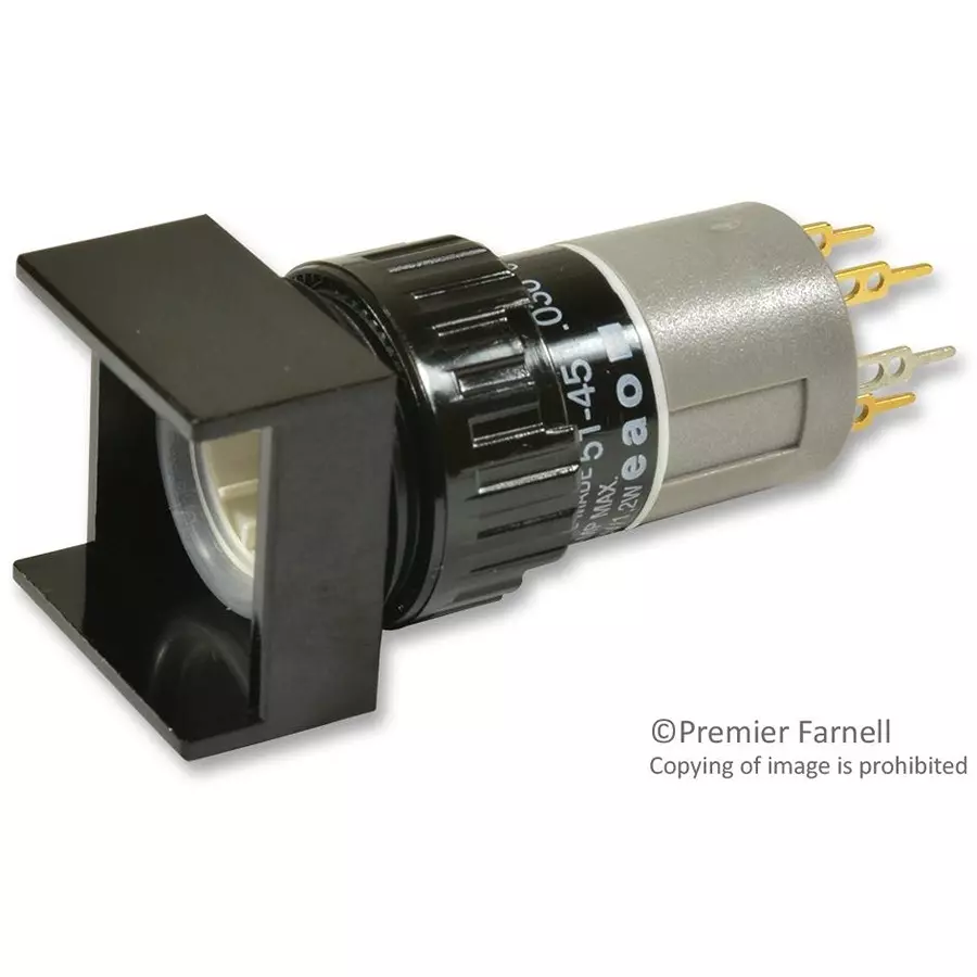 EAO PB SWITCH, ILLUM, DPST-NO, 0.1A, 42VAC, 51-451.036