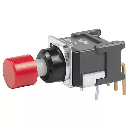 NKK SWITCHES SWITCH, PUSHBUTTON, NON-ILLUMINATED, SPDT, 0.1A, 28VAC, BB15AH-FC