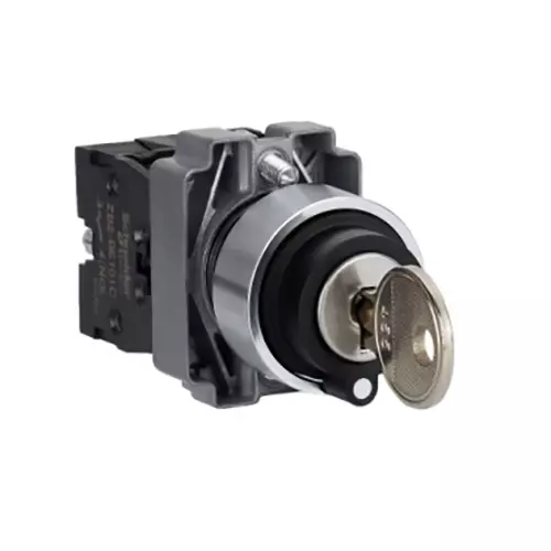 Sibass Electric Key Selector Switch 2 Position Diameter 22.5 mm Metal Body Without Contact Element with CE Mark, SE-XB2-BG2 (Pack of 300)