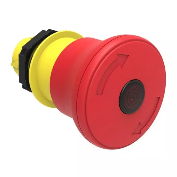 Lovato LPCBL66 Series Turn to Release Emergency Stop Push Button, 22 mm Cutout, LPCBL6644