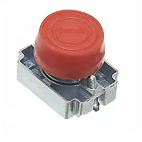 C&S Electric Booted Push Button with Carrier & Without Contact Elements Metallic Range Red, RCB2-BP4