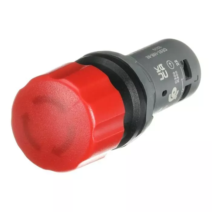 ABB Compact Series Twist Release Emergency Stop Push Button, Panel Mount, 2NC, IP66, IP67, IP69K, 1SFA619500R1051 CE3T-10R-02