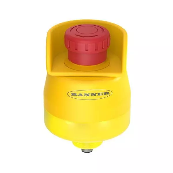 BANNER ENGINEERING Push Turn Emergency Stop Pushbutton Switch 3PST Quick Connect Termination, SSA-EB1PLYRS1-12ECQ8