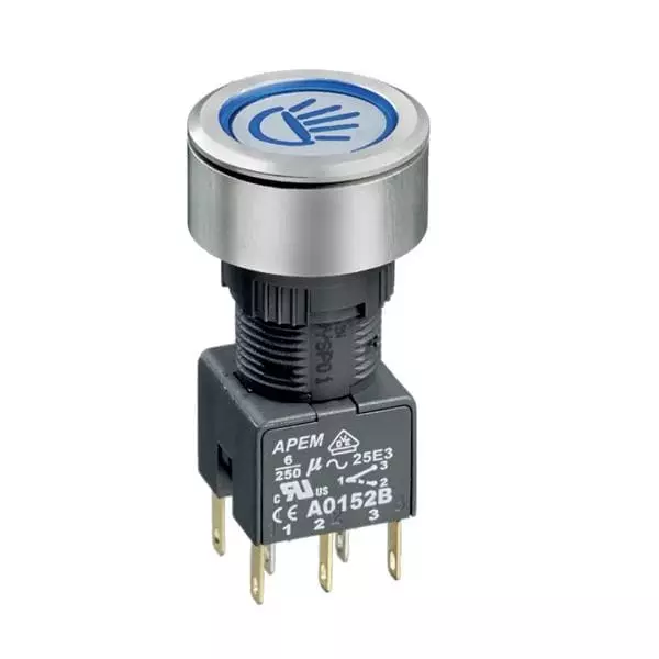 APEM Emergency Stop Switch Non-Illuminated 6 Amp 250 V AC, A01ESSP8