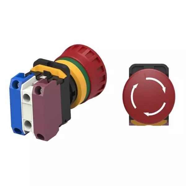 TE CONNECTIVITY Emergency Stop Switch 3PST Panel Mount 10 Amp 120 V AC Solder Lug Termination, PBES22L100R