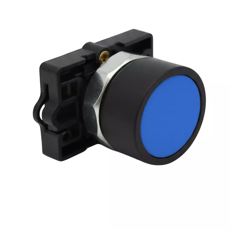 Kaycee Push Button Shround Actuator Flush Head Plastic Blue, KC2SAF4P