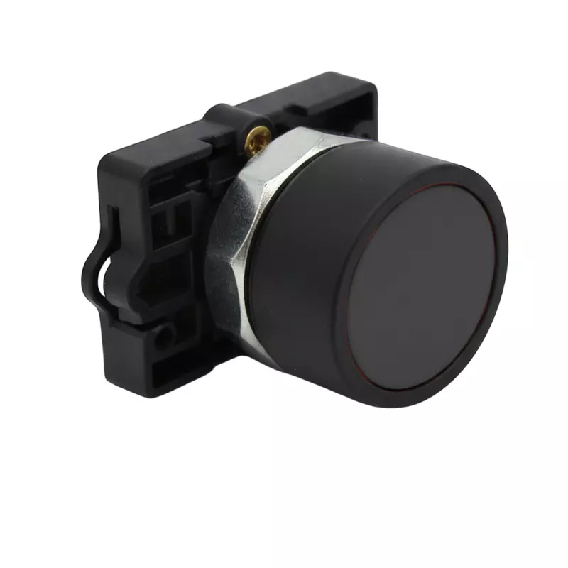 Kaycee Push Button Shround Actuator Flush Head Plastic Black, KC2SAF5P