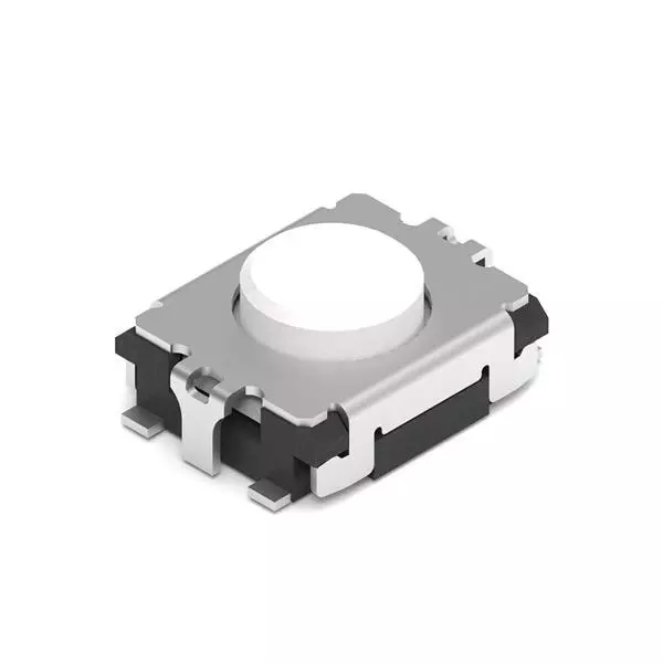 WURTH ELEKTRONIK Tactile Switch Non-Illuminated Gull Wing Lead Termination 50 mA Round Actuator 12 V DC, 435151014824