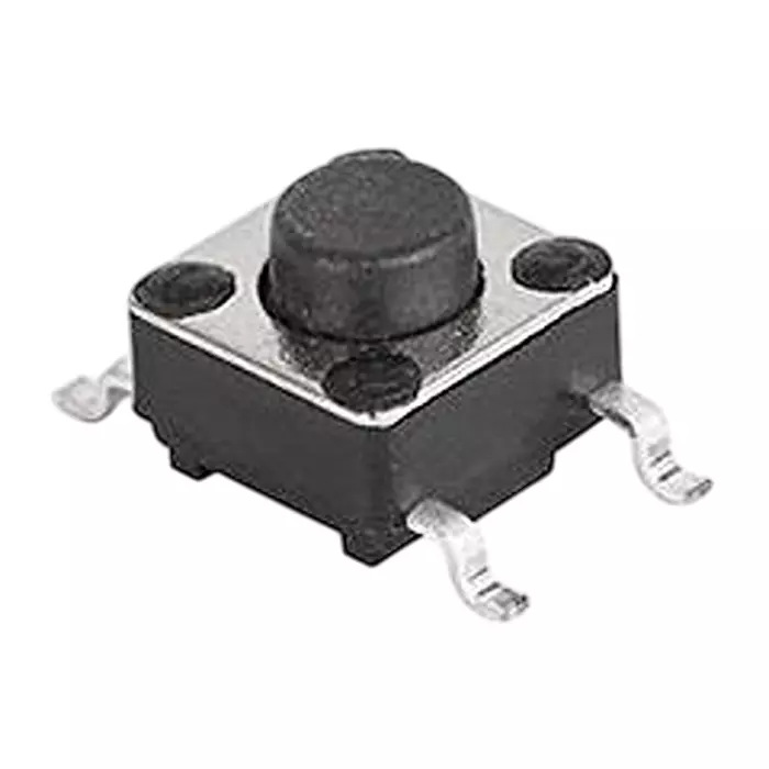SCHURTER Tactile Switch Non-Illuminated Solder Pin Termination 50 mA Square Actuator 12 V DC, 1301.9309