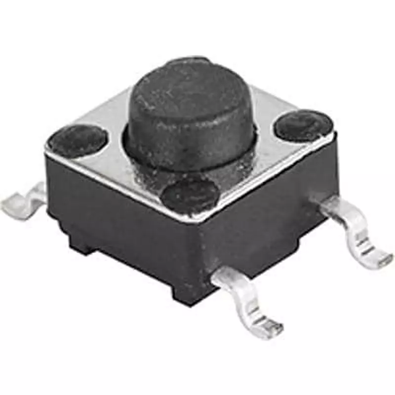 SCHURTER Tactile Switch Non-Illuminated Solder Lug Termination 50 mA Round Actuator 12 V DC, 1301.9304
